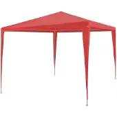 Syfax Partyzelt Rot 300 x 300 x 255 cm PE und Stahl