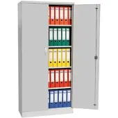 Proregal Aktenschrank Beetle | HxBxT 195x92x42 cm | Weiß-Grau