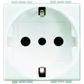 Legrand BTicino N4140 Steckdose ital. 19mm mit erhöht Berührungsschutz 2M Weiß