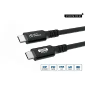 Microconnect USB4CC1-240W, 1 m, USB C, USB C, USB4 Gen 3x2, Schwarz