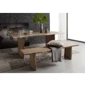 MASSIVMOEBEL24.DE Baumbank Akazie 160x38x45 natur lackiert PURE ACACIA #117