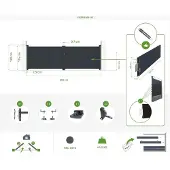 Casanoov Flügeltor Elektrisch Eiger 350x115cm & Drehtorantrieb Ranger B150