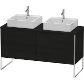 Duravit Waschtischunterschrank XSquare 140x54,8x77,8cm, 4 Ausz., steh., Ei sw