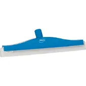 Vikan 7762-3 classic Bodenrakel 40 cm blau, flexibler Hals, weiße Kassette
