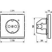 JUNG SCHUKO-Steckdose 16A 250V AL 1520-O D LNW