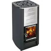 Harvia Holz-Saunaofen M3 für 6-13 m³ Sauna, 30 kg Steine, mit Glastür