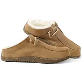 Fellhof Uniko Herren Lammfell-Pantoffel mit Gummisohle Braun, 3544-BRWN - Gr. 43