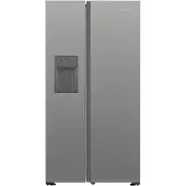 Bauknecht SBS IW E90 Pearl, Freistehend, Amerikanische Tür, Edelstahl, 2 Tür(en), Pet Inox, Glas
