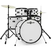 Gear4Music BDK-22 Rock-Drumset von Weiß