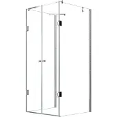 Glaszentrum Hagen GZH 75x80x75x180 cm Ares U-Duschkabine