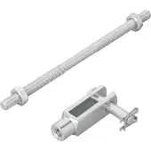 Proplus Bremsstange Kurzgestänge für Anhänger 160mm mit Gabelkopf M8