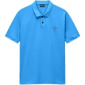 Napapijri Herren-Poloshirt mit kurzen Ärmeln, blau
