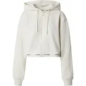 Calvin Klein Jeans Kapuzensweatjacke "LOGO WAIST CROPPED" mit Kapuze, kurze From, Logoschriftzug am Bund