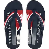Tommy Hilfiger Zehentrenner Patch Hilfiger Beach Sandal FM0FM05903 Dunkelblau