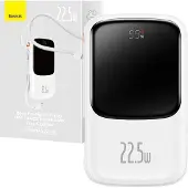 Baseus PPQD060102, 10000 mAh, Lithium Polymer (LiPo), Power Delivery, Quick Charge, 3,7 V, 22,5 W, Weiß