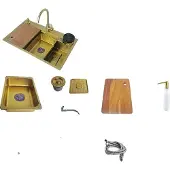 OEM Küchenspüle, Edelstahl, Einzelbecken-Design, 68x46 E