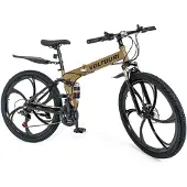 Thunder Voltouri Klappbares Mountainbike 26" – 21 Shimano-Gänge, Doppelfederung, Scheibenbremsen
