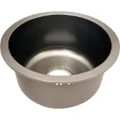 OEM Küchenrundspüle, Edelstahl, modernes Design, Grau