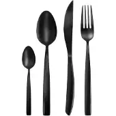 Orion Premimum Besteckset Besteck 24-teilig Glänzend Schwarz Set für 6 Personen