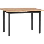 LeafDesign Esstisch Max 10 ausziehbar, Buchenholz Laminat, schwarz/artisan, 120-160x70x75 cm