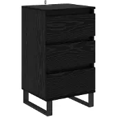 vidaXL Sideboard Schwarz Eichen-Optik Holzwerkstoff