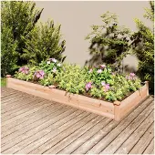 Markenlos Hochbeet mit Einsatz 240x120x25cm aus massivem Tannenholz
