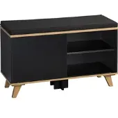 Kesper Schuhschrank mit Sitzkissen, schwarz