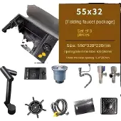 OEM 304 Edelstahl verstecktes Spülbecken, Einzelbecken, platzsparendes Design, 55cmx32cm