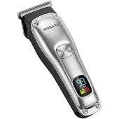 SOKANY , Kabelloser Haar und Barttrimmer mit LED Display, Schwarz / Silber