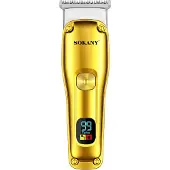 SOKANY , Kabelloser Haar und Barttrimmer mit LED Display, Weiß / Gold