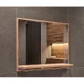 Hajduk furniture Badspiegel mit Ablage 60x50 cm Sonoma – Badezimmerspiegel Wandspiegel