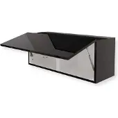 Hajduk furniture Hängeschrank Hochglanz Schwarz 90 cm, Wandschrank Wohnzimmer, Push-to-Open