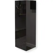 Hajduk furniture Hängeschrank Hochglanz Schwarz 105 cm, schmaler Wandschrank Wohnzimmer, Push-to-Open