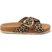 Lazamani Kaja Damen Pantoletten Leopard Größe 37