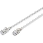Digitus CAT 6A F-FTP Slim Patchkabel, 5m, Grau, 5 m, Cat6a, F/FTP (FFTP), RJ-45, RJ-45, Grau