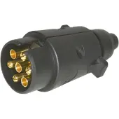 Hella 8JA 001 930-003 Stecker - 12V - 7-polig - Stecker: Schraubkontakt - schwarz