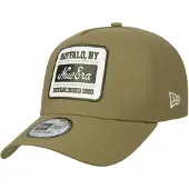 New Era A-Frame Trucker Leinen Cap - Brand Patch Oliv
