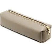 Markenlos Stifteetui aus Leder Hell-Khaki 22x6.5x6.5 cm zur sicheren Aufbewahrung von Schrein