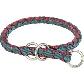 Trixie Cavo Zughalsband für Hunde XS–S: 25–31 cm/o 12 mm bordaux/petrol