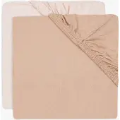 Jollein Spannbettlaken 60x120 2er-Pack, Blush/Wild Rose