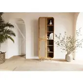 MASSIVMOEBEL24.DE Schrank Mango 70x40x200 natur lackiert VALENCIA #115
