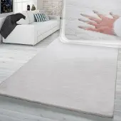 TT Home Hochflor Teppich Schlafzimmer Kunstfell Flauschig Kaninchenfell Imitat