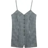 Superdry für Damen. W8012138A Mono Gingham Cami Marineblau (S), Lässig, Baumwolle