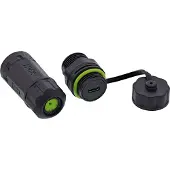 InLine 69927M, Kabelkupplung, Schwarz, Polyamid, Silikon, Staubsicher, Wasserdicht, USB-C-Kabelkupplung, kurz, IP68, 2x USB-A Buchse, geschirmt, mark
