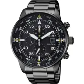 Citizen Uhren CA0695-84E Eco Drive Solar IP schwarz Edelstahl Chronograph