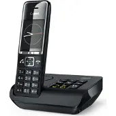 Gigaset COMFORT 550A, Analoges Telefon, Kabelloses Mobilteil, Freisprecheinrichtung, 200 Eintragungen, Anrufer-Identifikation, Schwarz