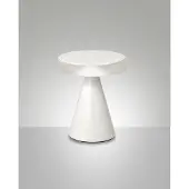 FABAS LUCE Fabas LED-Tischleuchte, neutrales Licht, 8 W, 750 lm, 3000 K, Gehäuse aus Metall und Methacrylat mit Touch-Bedienung, Farbe: Weiß -