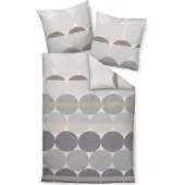Janine Design Bettwäsche-Garnitur Mako-Satin 87104 J. D. Farbe grau sand Größe 135x200+80x80