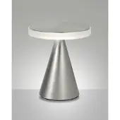 FABAS LUCE Neutrale LED-Tischleuchte, 12 W, 1260 lm, 3000 K, Metall- und Methacrylatgehäuse, satiniertes Nickel, Schutzart IP20 - Elegante Innenbeleuchtung