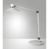 FABAS LUCE Panarea 10W LED-Tischleuchte aus weißem Metall, modernes Design mit einstellbarer Farbtemperatur, per Berührung dimmbar, ideal für den Innenbereich